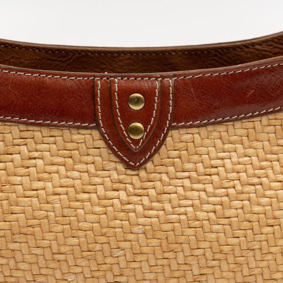 Vintage Y2K Franco Sarto woven straw shoulder bag - Picture 9 of 11